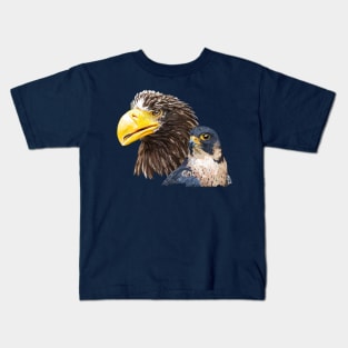 Giant pigargo and peregrine falcon Kids T-Shirt